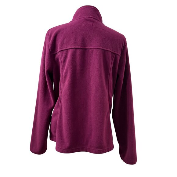 Merona Womens Plum Full-Zip Fleece Jacket XL Lightweight Warm Outerwear - Picture 3 of 12